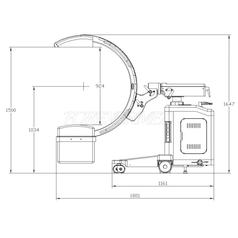 Digital Fluoroscopy System Xray Machine Mobile high quality